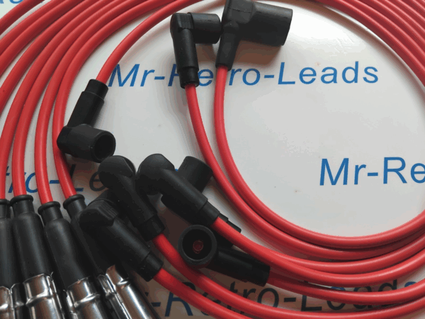 Red 7mm Ignition Leads Fits Mercedes 350 S420 S500 Sl380 Sl450 Sl500 M4 Pin Cap