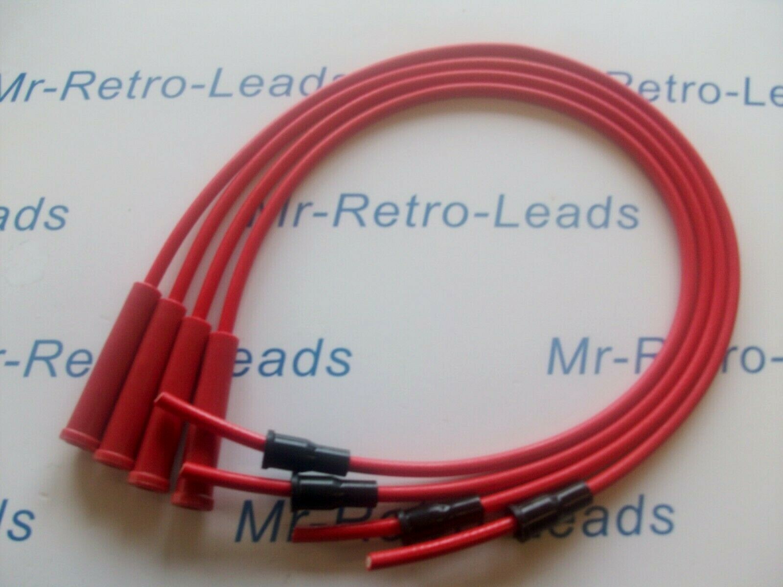 Red 7mm Ignition Leads Escort Rs1600i 1982 > 83 Only With Twin Coil Pack Only