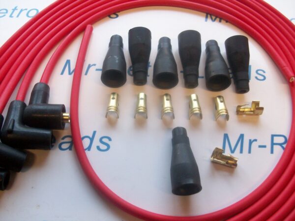Red 7mm Performance Ignition Lead Kit Fits. Jaguar Mk 2 Xj6 Xk 6 Cyl Quality