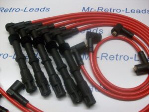 Red 8.5mm Ignition Leads For The Audi Coupe 2.2 2.0 20v Turbo 200 90 7a 3b Nm