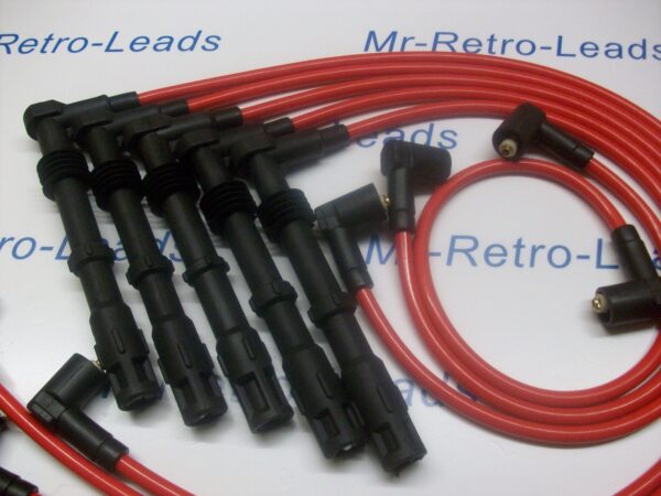 Red 8.5mm Ignition Leads For The Audi Coupe 2.2 2.0 20v Turbo 200 90 7a 3b Nm