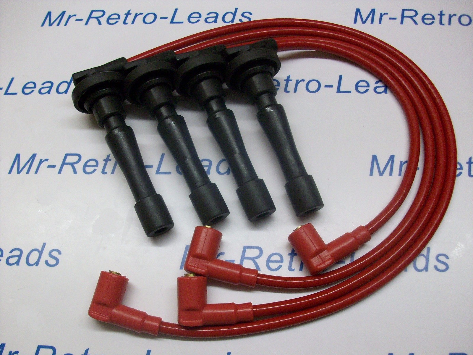 Red 8.5mm Performance Ignition Leads For The Civic B16 B18 Dohc Engines Quality