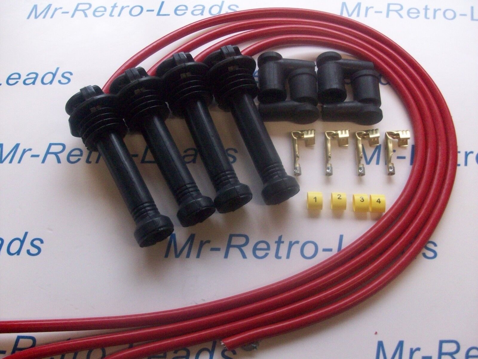 Red 8.5mm Performance Ignition Lead Kit St170 Silver Top Kitcar Part Built Ht