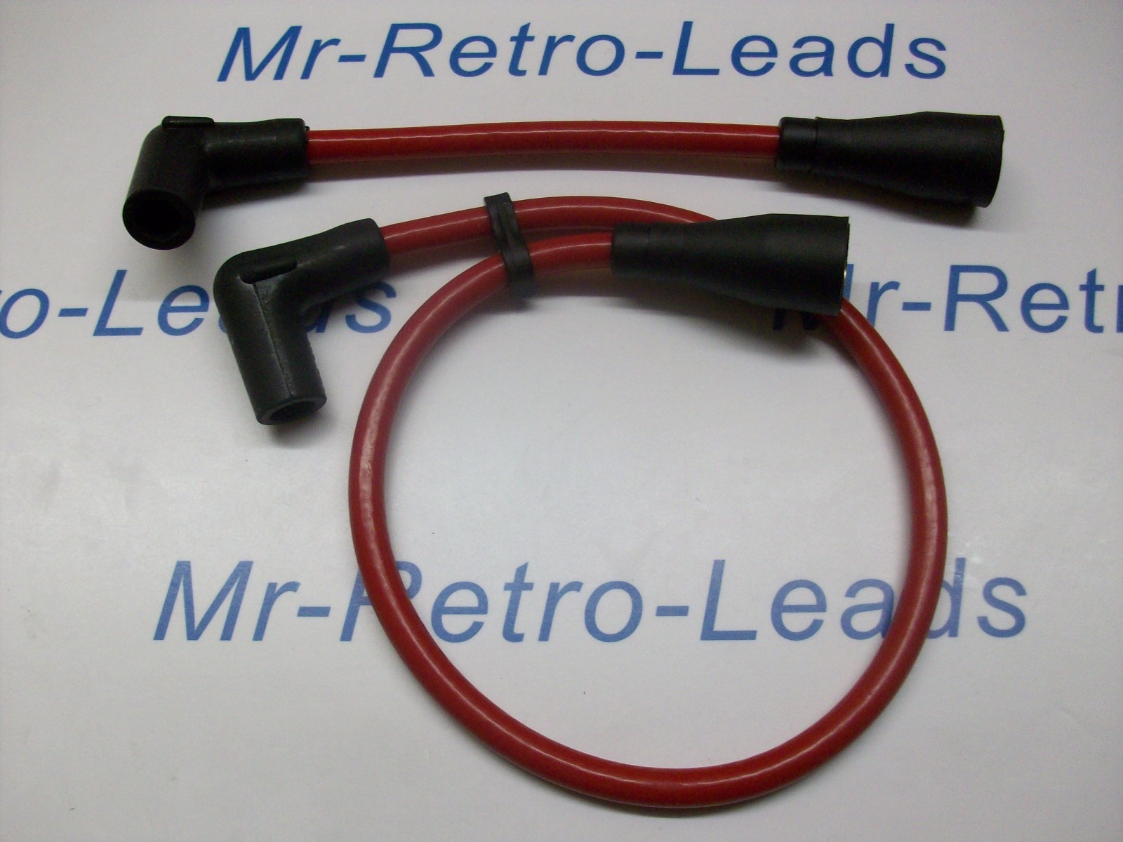 Red 8.5mm Performance Ignition Leads Harley Davidson Fatboy 1340 1996 Evo Eng