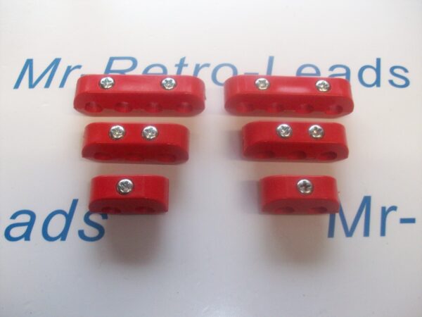 Red 8.5mm Spark Plug Ignition Lead Separator Holder Clamp Spacer For The V8 Cars