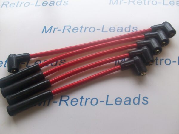 Red 8mm Ignition Leads Fits Robin Reliant Regal Fox Kitten Bond Bug Rialto