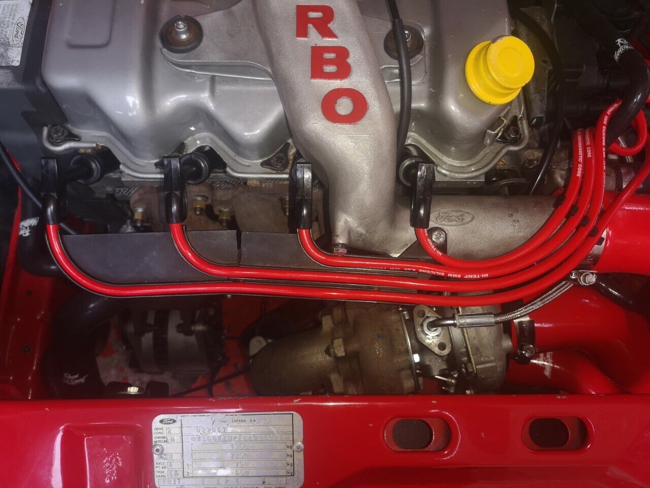 Red 8mm Performance Ignition Leads Escort Mk5 Fiesta Mk3 Rs Turbo Xr2i I.6i Efi