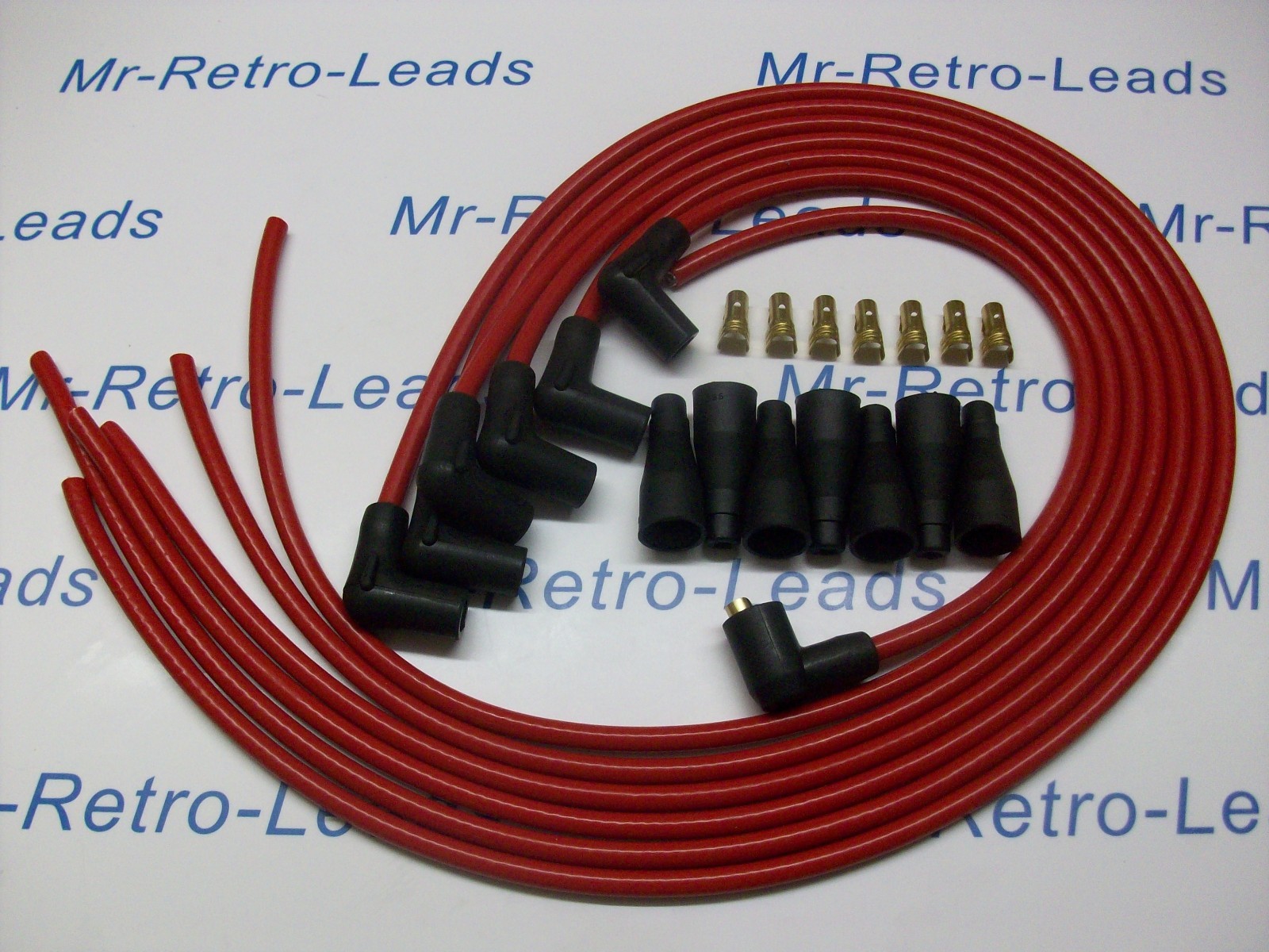 Red 8mm Performance Ignition Lead Kit Will Fit Jaguar Mk 2 Xj6 Xk 6 Cyl Quality.