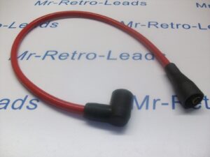 Red 8mm Performance 20" Ignition Lead Coil Ht All Cars From  50s / 70s & More..