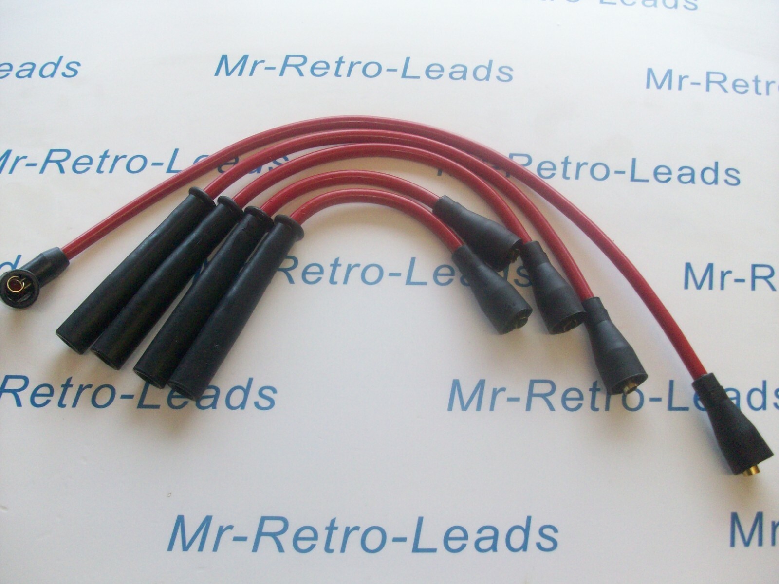 Red 8mm Performance Ignition Leads Fits The Volvo Amazon B18 Models Short Coil