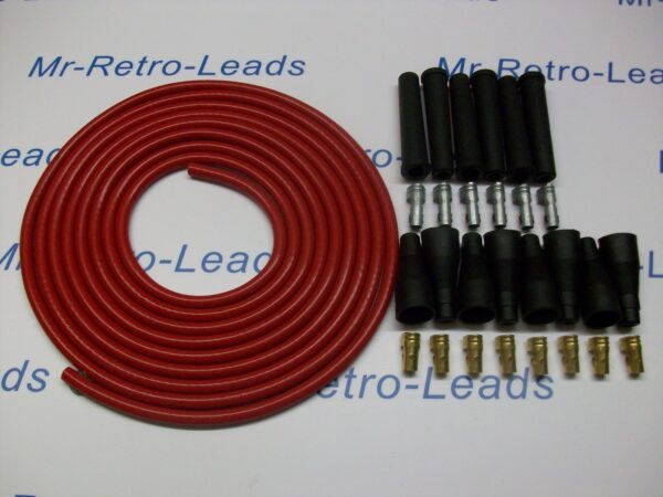 Red 8mm Performance Ignition Lead Kit Cable For The 6 Cyl 4 Meters Ideal Kit Car