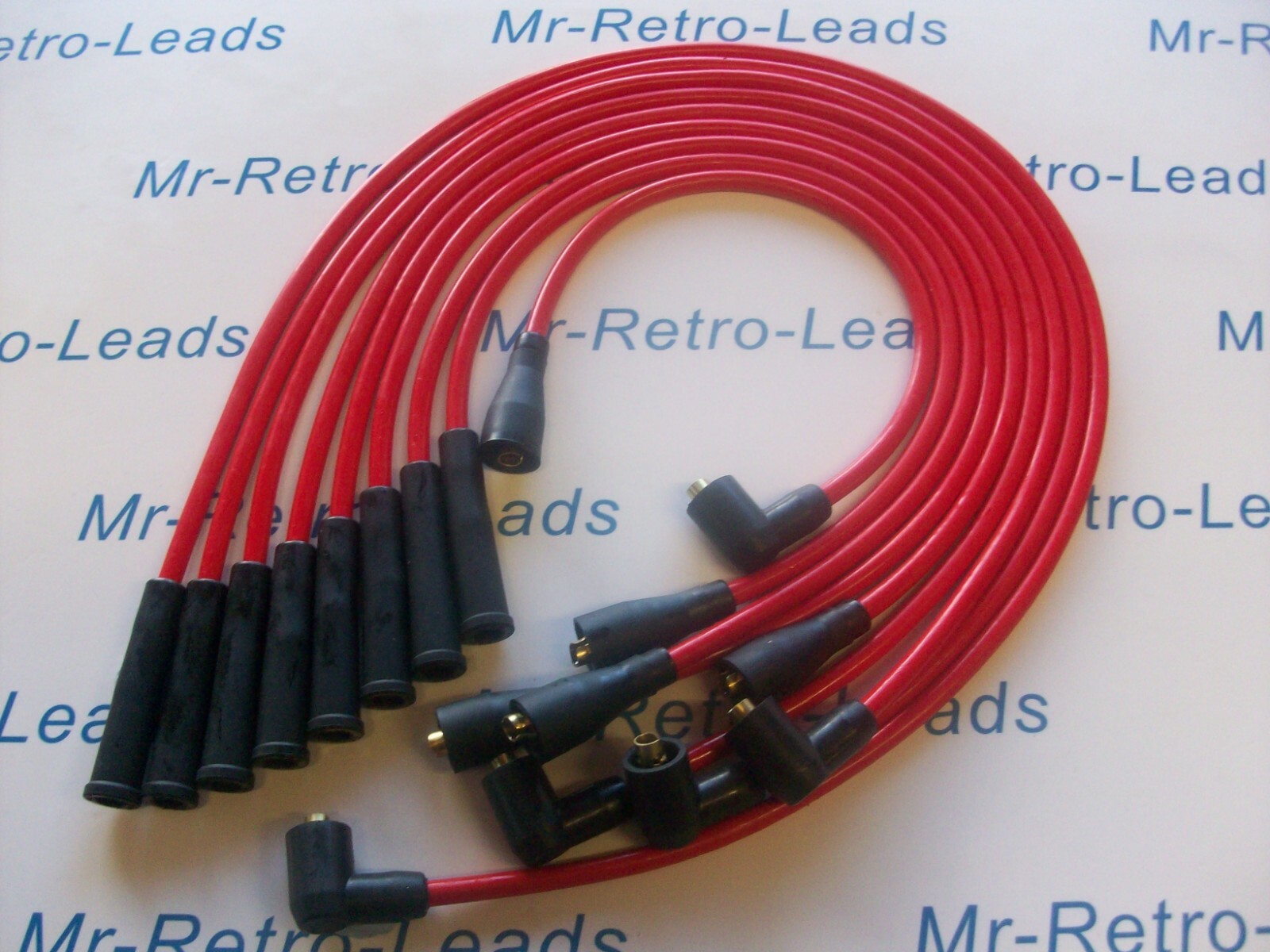 Red 8mm Performance Ignition Leads For Tvr Griffith 500 V8 Built To Order
