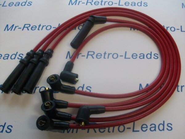 Red 8mm Performance Ignition Leads Figaro Coupe 1.0 Turbo 91 > 92 Quality Leads