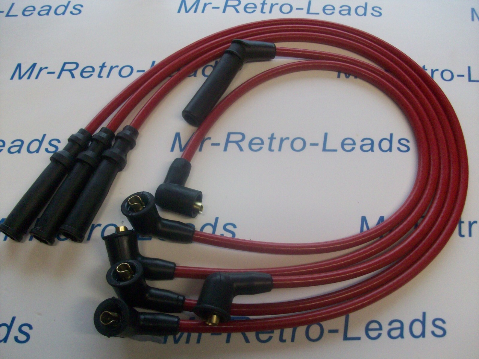 Red 8mm Performance Ignition Leads Figaro Coupe 1.0 Turbo 91 > 92 Quality Leads
