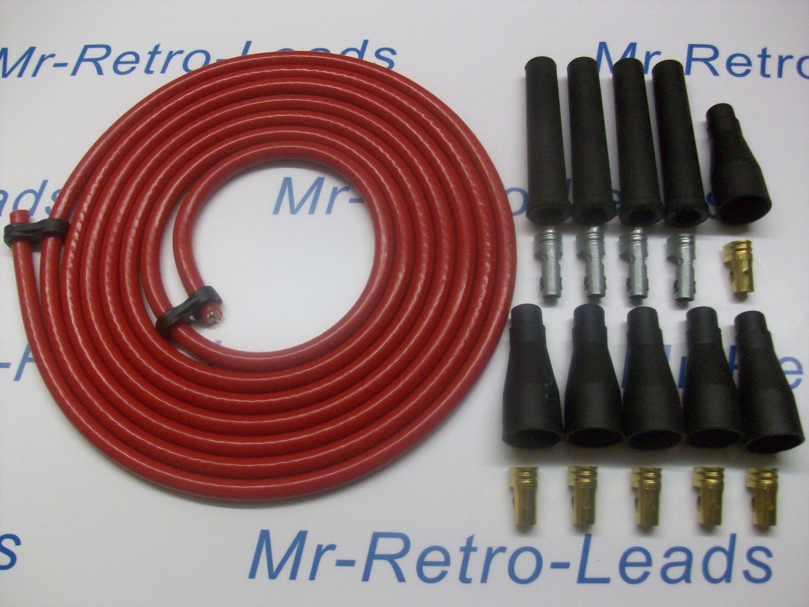 Red 8mm Performance Ignition Lead Kit For The 4 Cil Kit Car 3 Meters Quality Ht