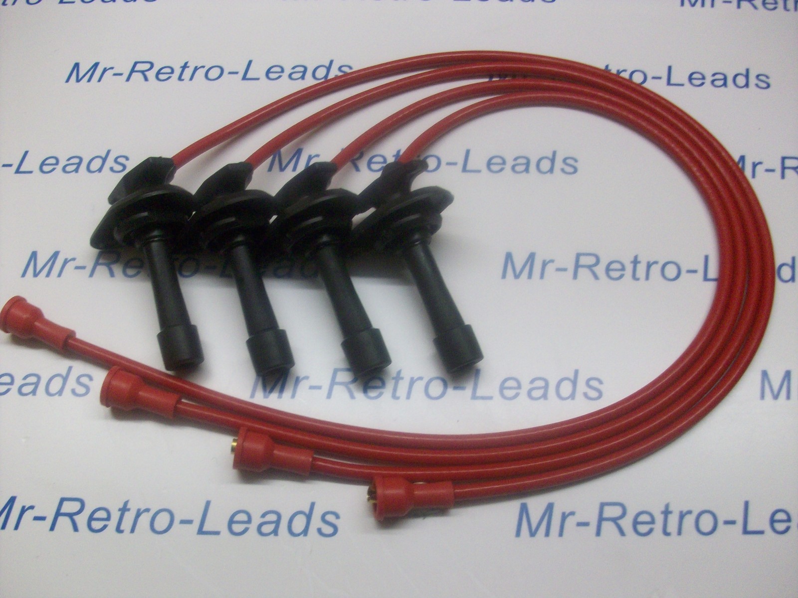 Red 8mm Performance Ignition Leads For Subaru Impreza 2.0 Turbo Wrx Sti Din Coil