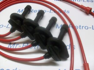Red 8mm Performance Ignition Leads For Subaru Impreza 2.0 Turbo Wrx Sti Din Coil