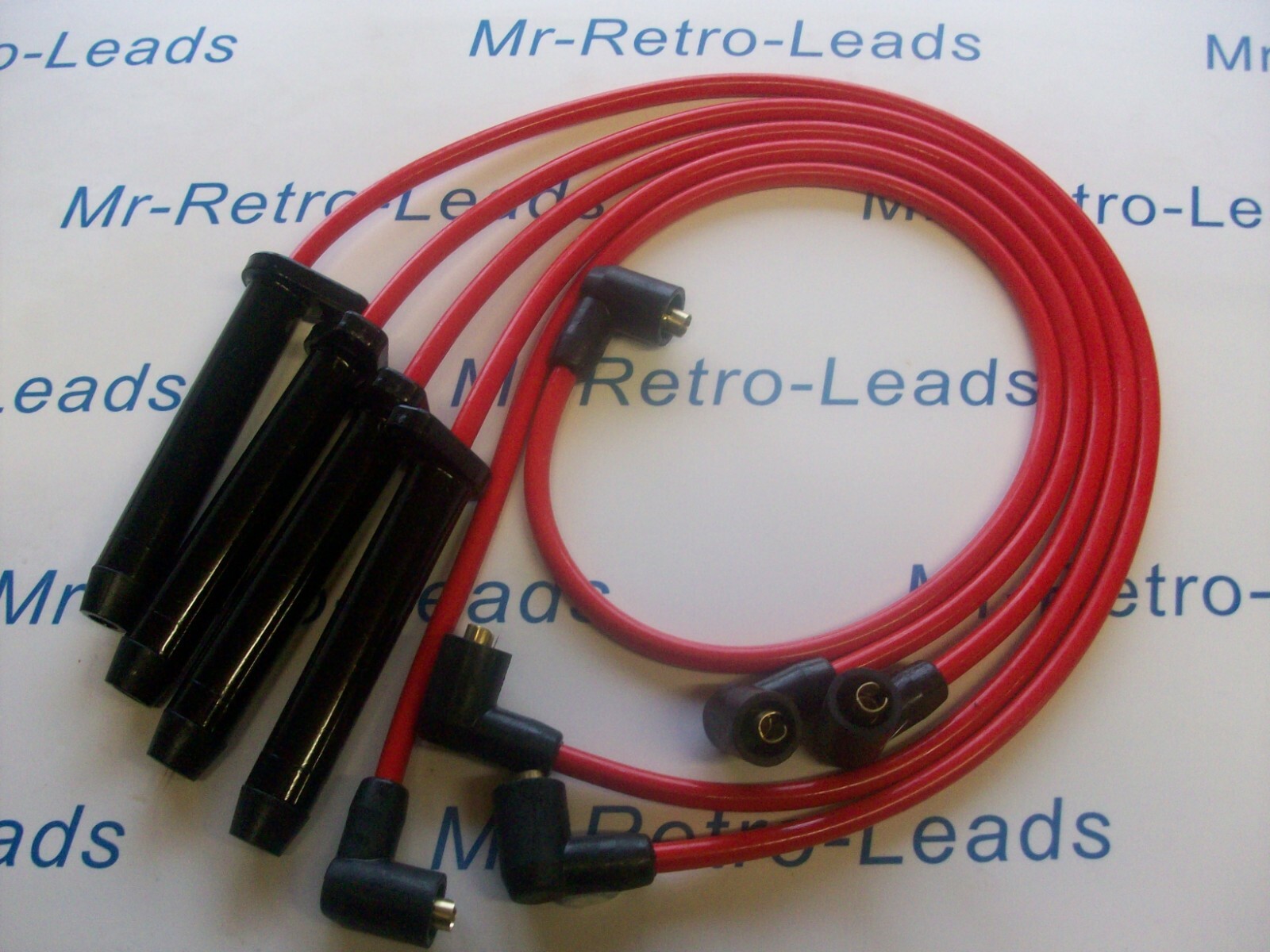Red 8mm Performance Ignition Leads Scorpio Mk1 Dohc Sierra 2.0 Dohc Granada Mk3