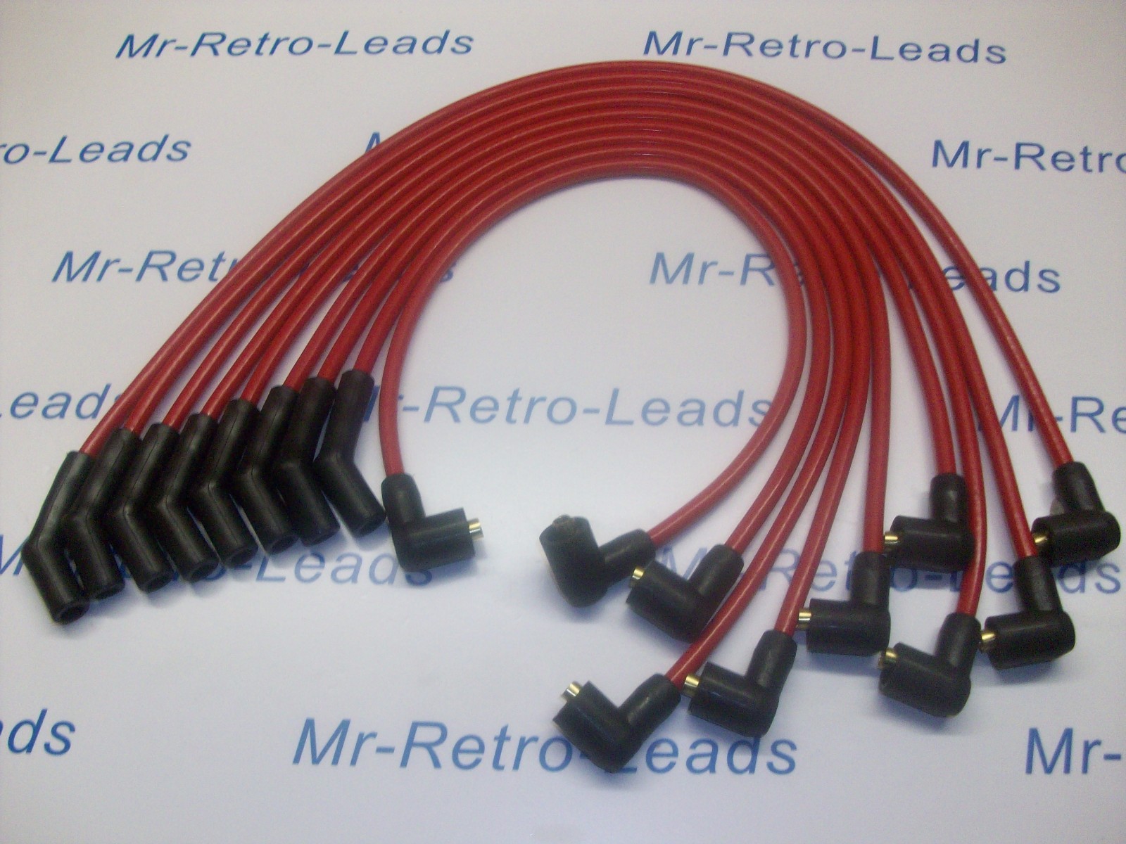 Red 8mm Performance Ignition Leads For Tiger Sunbeam V8 Quality Hand Built Leads