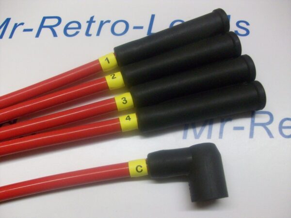 Red 8mm Performance Ignition Lead Kit Holders Numbers For Kit Cars 3 Meters Lead