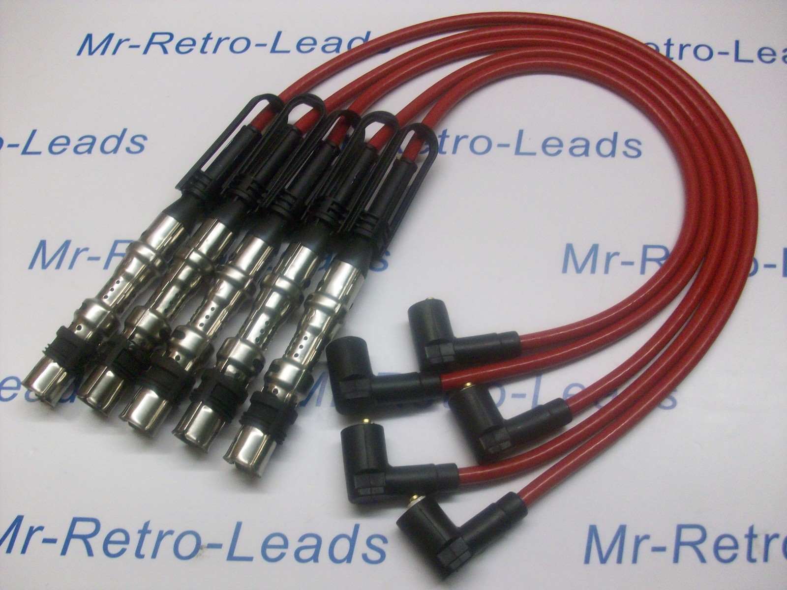 Red 8mm Performance Ignition Leads Golf 2.3 V5 4 Motion Aqp Aue Quality Leads