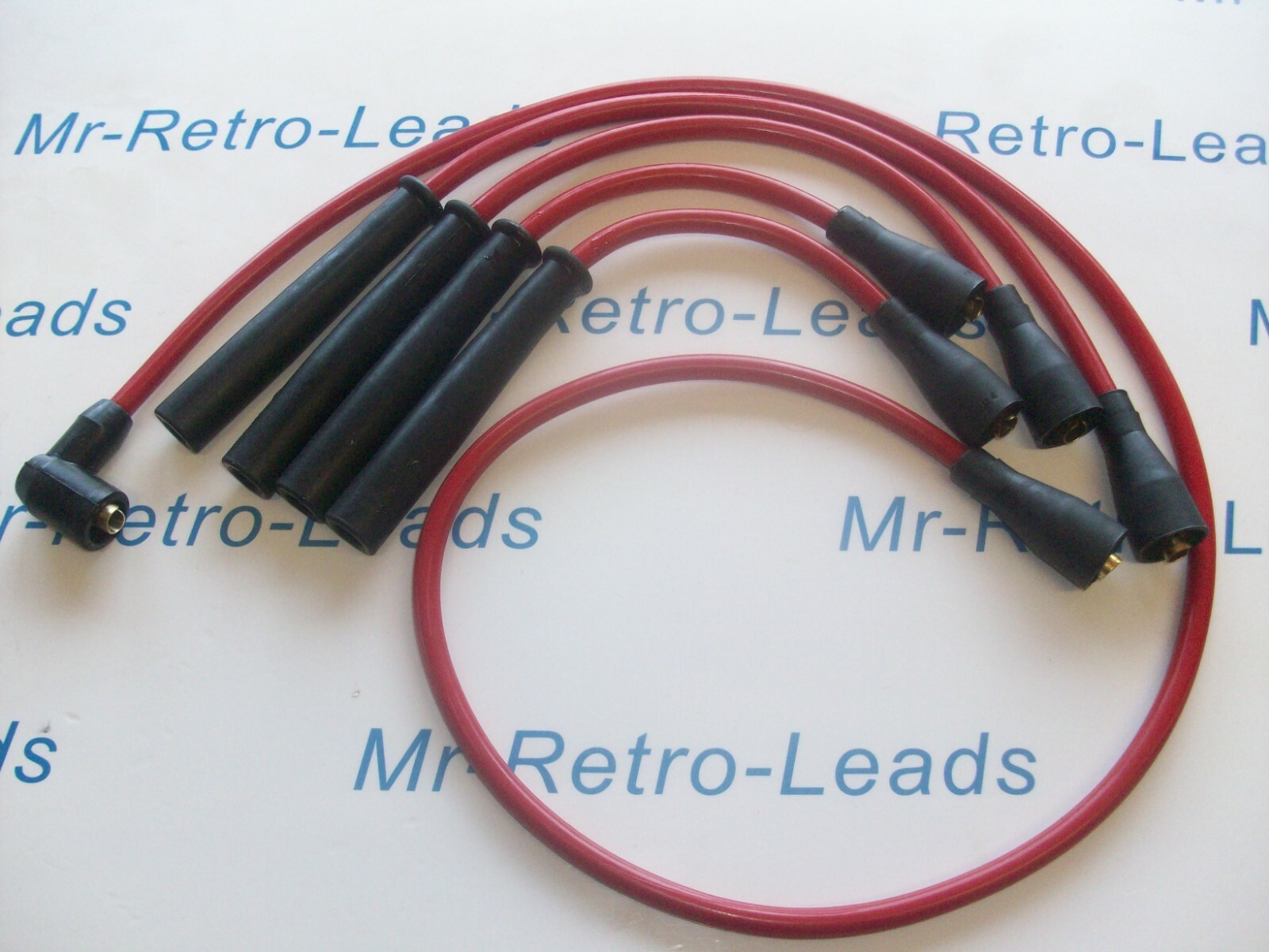 Red 8mm Performance Ignition Leads Fits Volvo B20 Models Long Coil Quality Leads