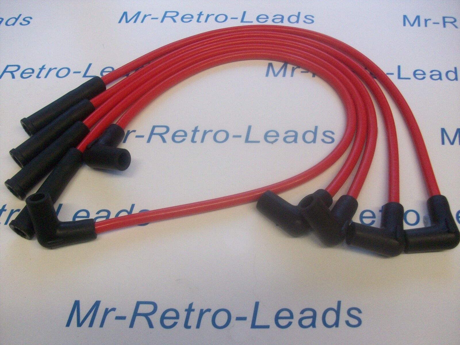 Red 8mm Performance Ignition Leads Fits The Wrangler Jeep Cj7 2.5 4-cyl Quality 