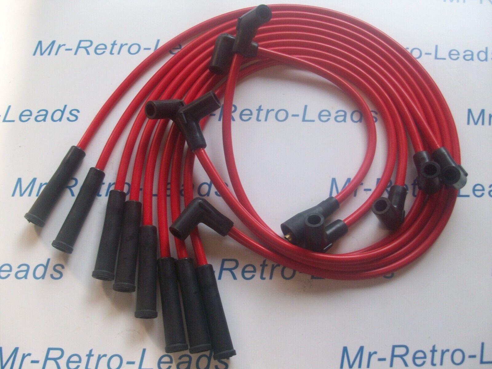Red 8mm Performance Ignition Leads Mopar Chevrolet Small Block Hei Quality.