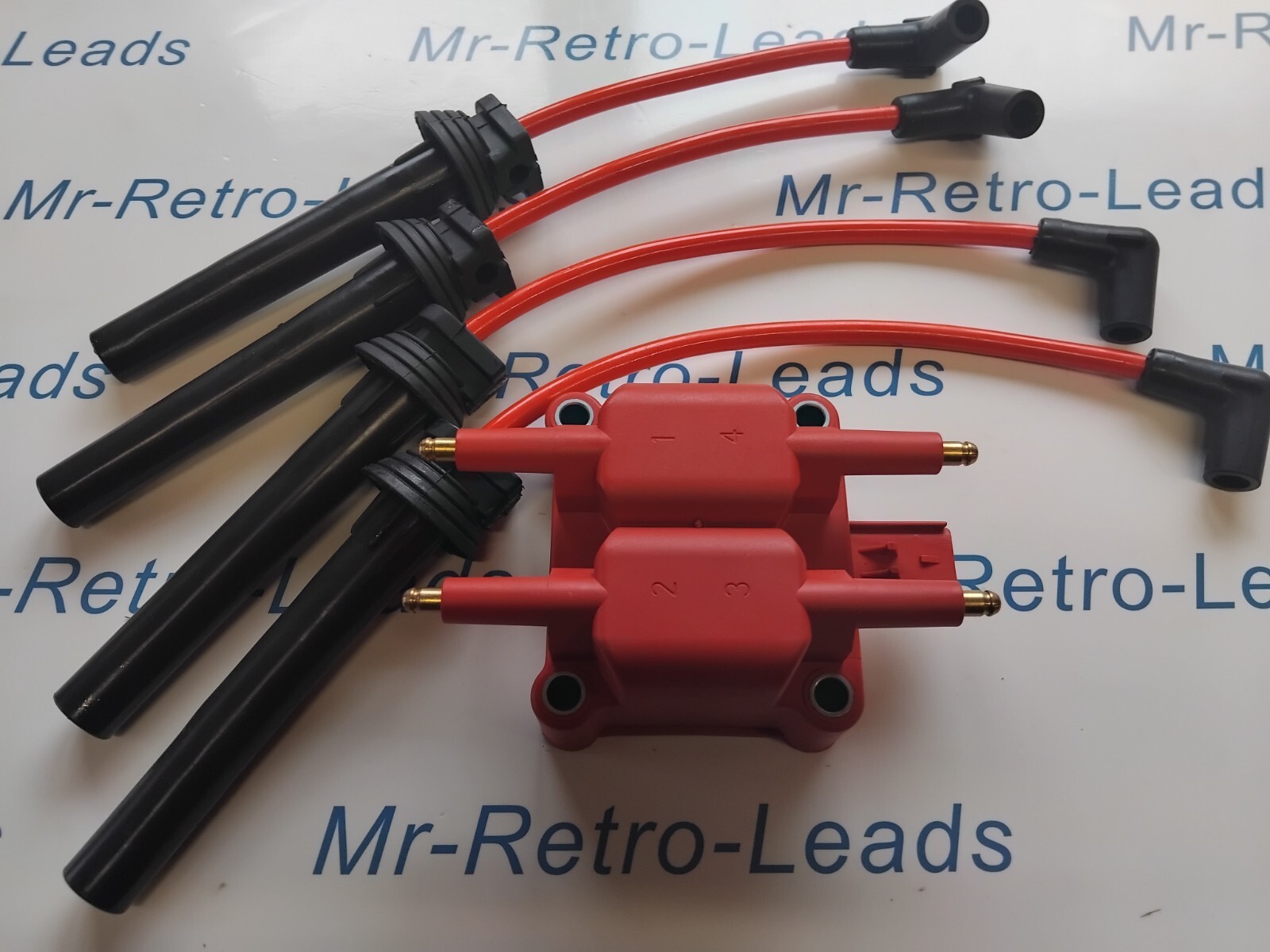 Red Coil Pack & 10mm Performance Ignition Leads Mini Cooper S R50 R52 R53 R56