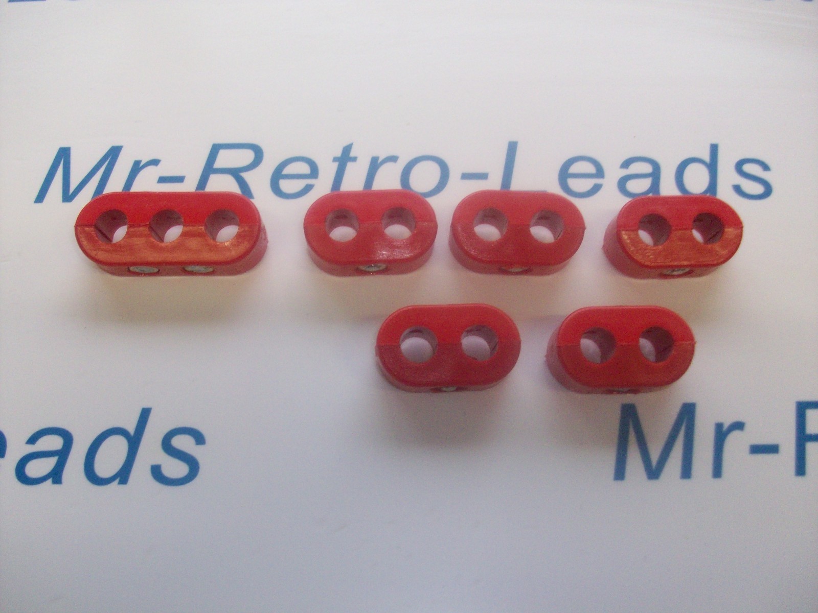 Red Ignition Lead Holder Separator Bus Camper Beetle Classic Buggy Trike X 6
