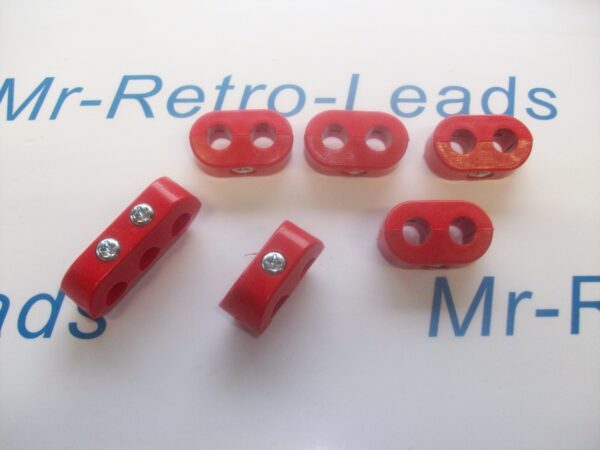 Red Ignition Lead Holder Separator Bus Camper Beetle Classic Buggy Trike X 6