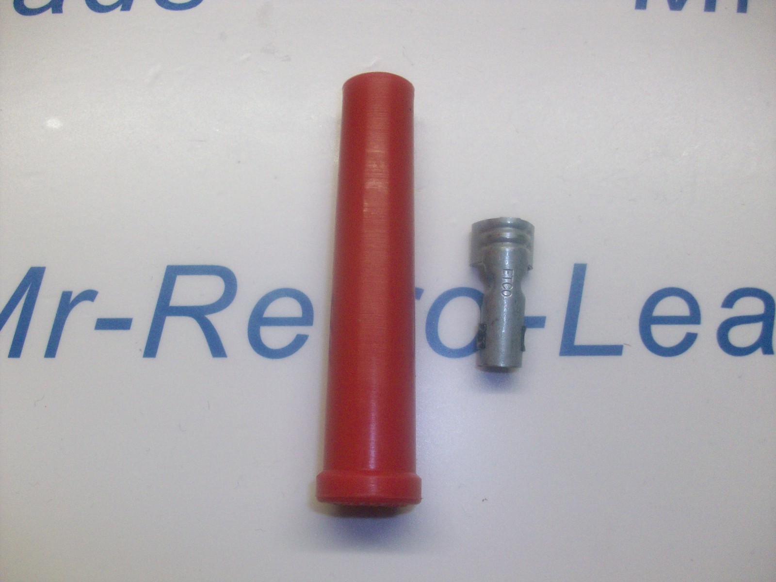 Red Ignition Lead Spark Plug Boot Terminal Silicone Fitting Boot Straight 7/8mm