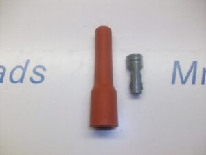 Retro Red Ignition Spark Plug Rubber Boot & Terminal X 1 Nos Look Quality...