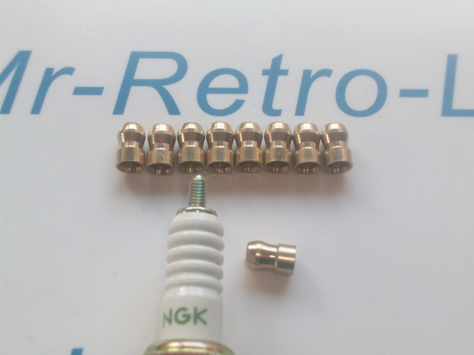 Spark Plug Terminal Bullet Brass X 8 Pack Ignition Spark Plug Nipple Top Nut M4