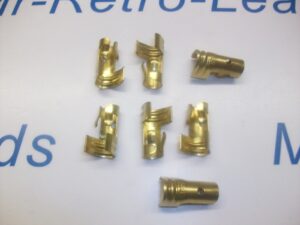 Straight Push In Type Ignition Lead Distributor Brass Terminal X 7 Ht 8mm 7mm