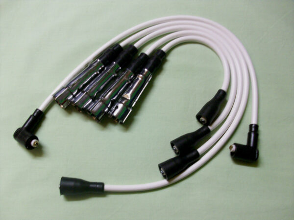 White 8mm Performance Ignition Leads Golf Mk1 Gti  M4 Fitment Cap Pin Quality Ht