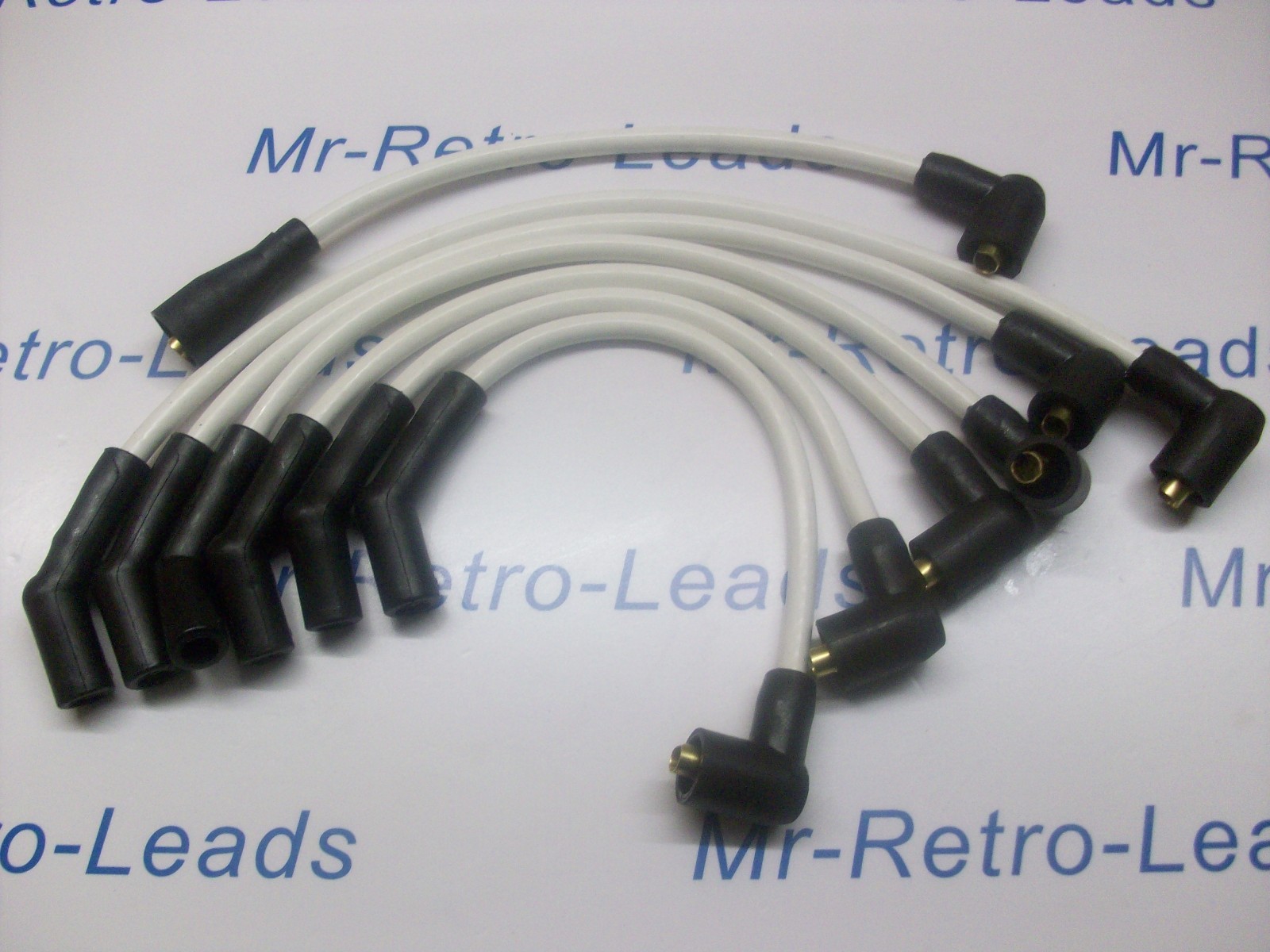 White 8mm Performance Ignition Leads Triumph Tr6 Tr5 Gt6 Hand Built Quality Ht..