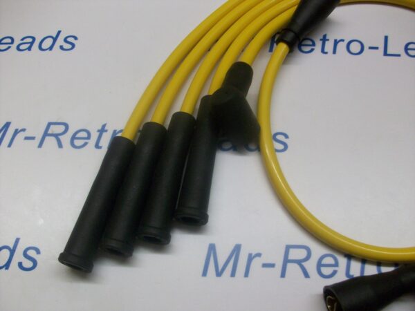 Yellow 8mm Ignition Leads For The Escort Mk1 2 Mexico 1.6 Sport Capri Mk1