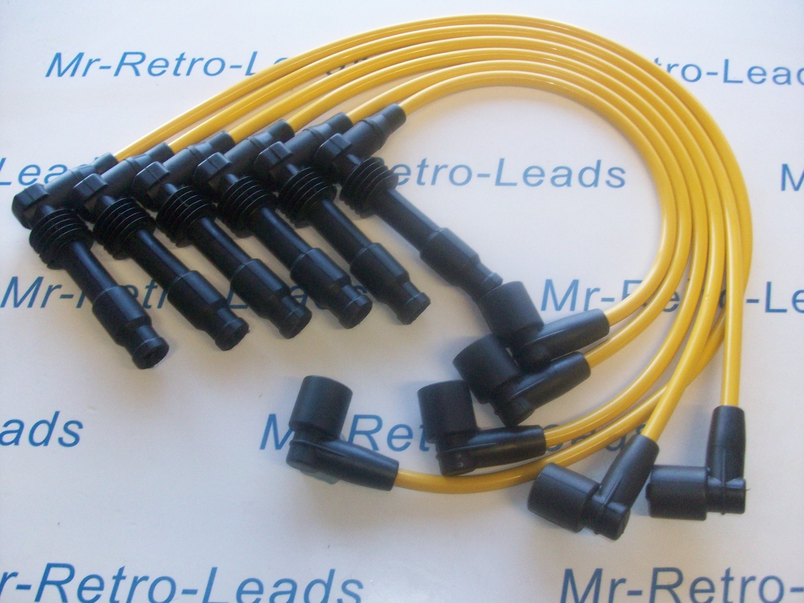 Yellow 8mm Performance Ignition Leads Opel Omega V6 M4 Pin Coil Quality Leads