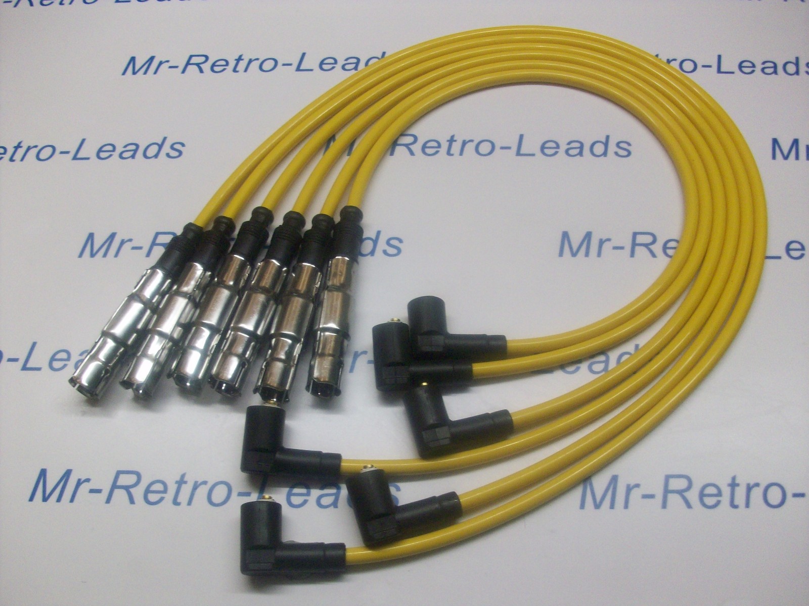 Yellow 8mm Performance Ignition Leads Vr6 Mk3 Vr6 Obd2 Passat 2.8 Quality Leads