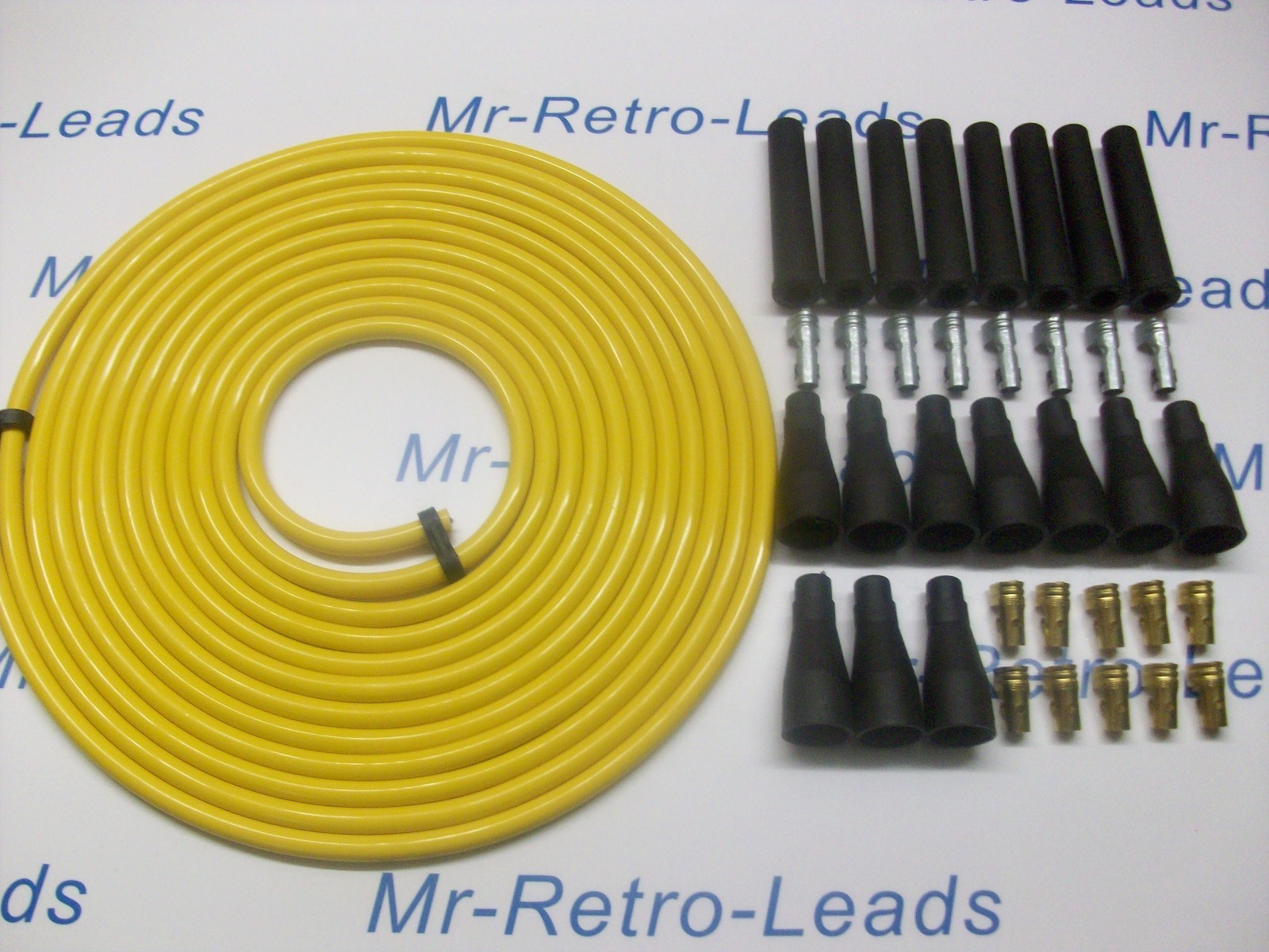 Yellow 8mm Performance Ignition Lead Kit For The V8 8cly 6 Meters Kit Car Qualit