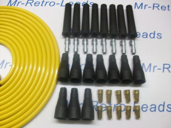 Yellow 8mm Performance Ignition Lead Kit For The V8 8cly 6 Meters Kit Car Qualit