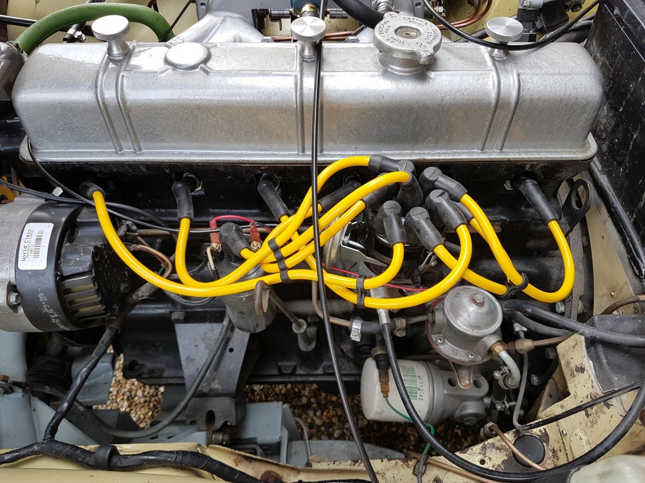 Yellow 8mm Performance Ignition Leads Triumph Tr5 Tr6 Gt6 Quality Built Leads..