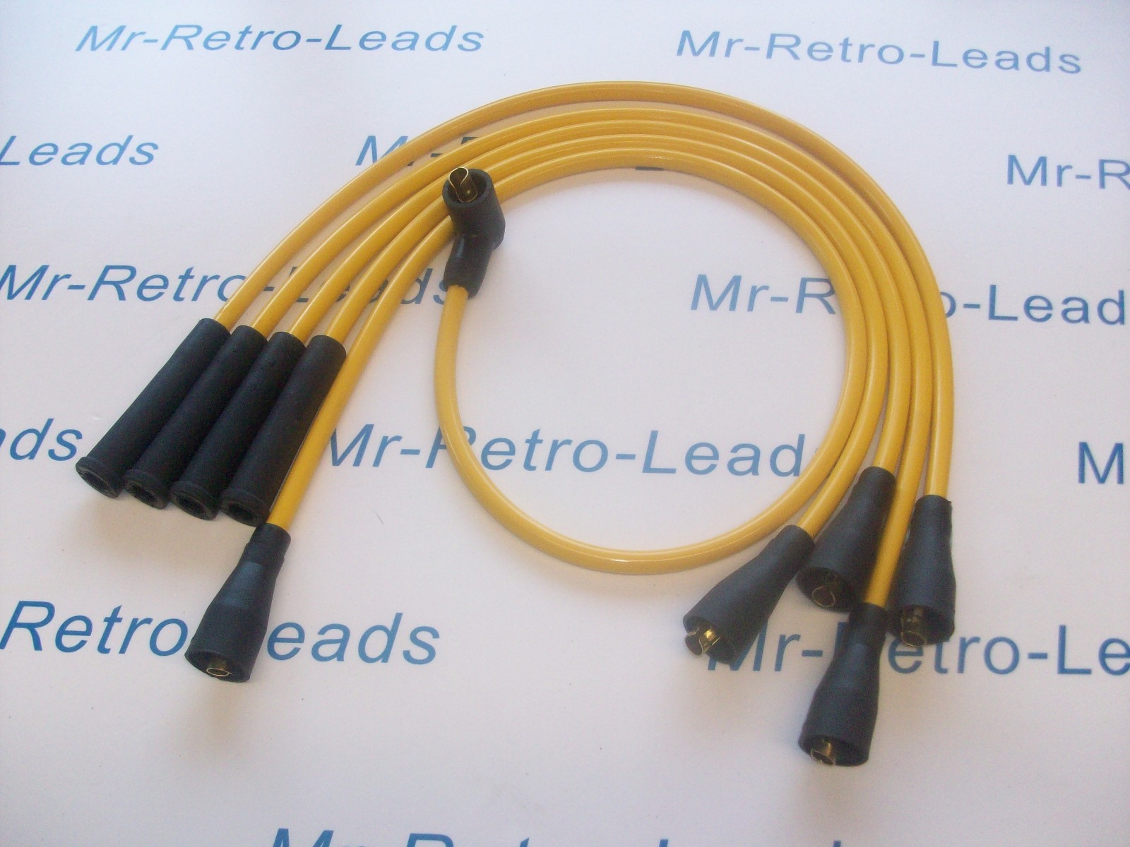 Yellow 8mm Performance Ignition Leads For Triumph Tr7 Late Type Quality Leads 