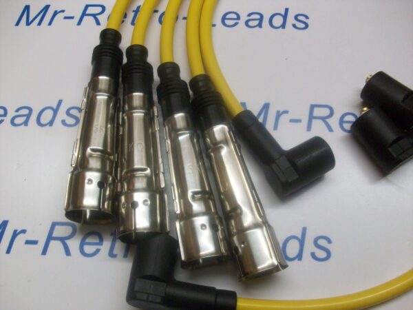 Yellow 8mm Performance Ignition Leads For Transporter Box 2.0 T25 Camper..