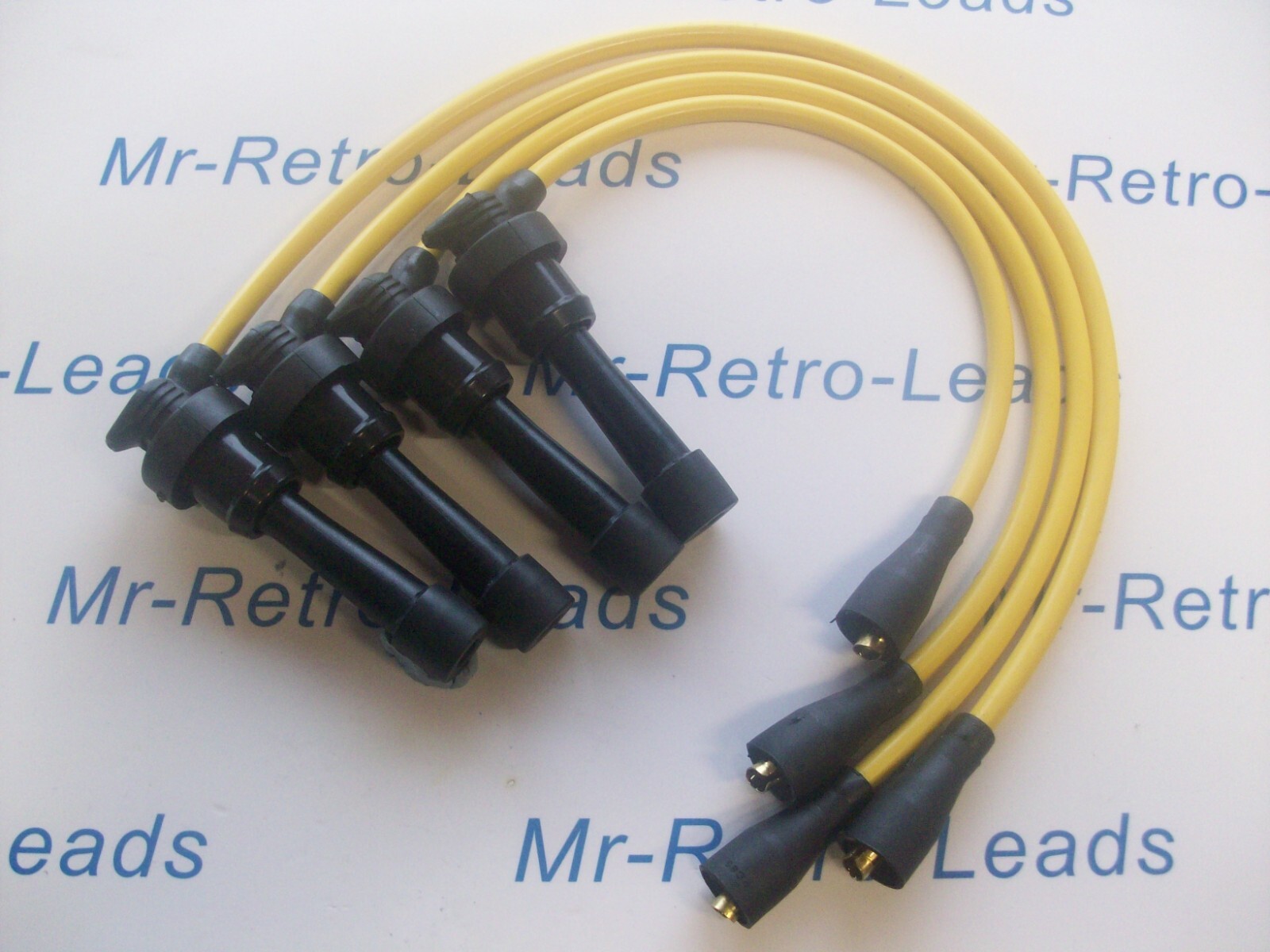Yellow 8mm Performance Ignition Leads Lancer Gsr 1.8 Turbo Colt Gti 4g93 Engines