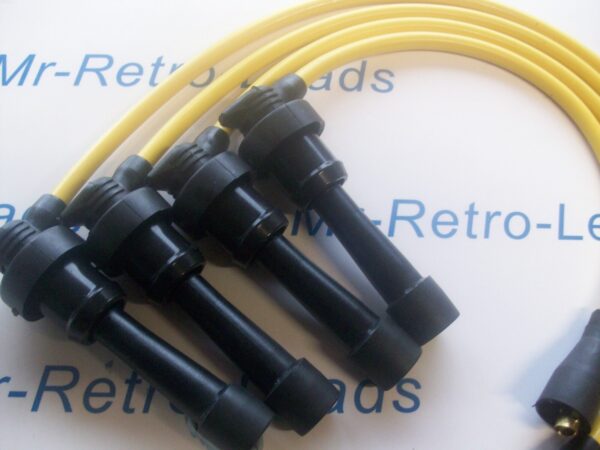 Yellow 8mm Performance Ignition Leads Lancer Gsr 1.8 Turbo Colt Gti 4g93 Engines