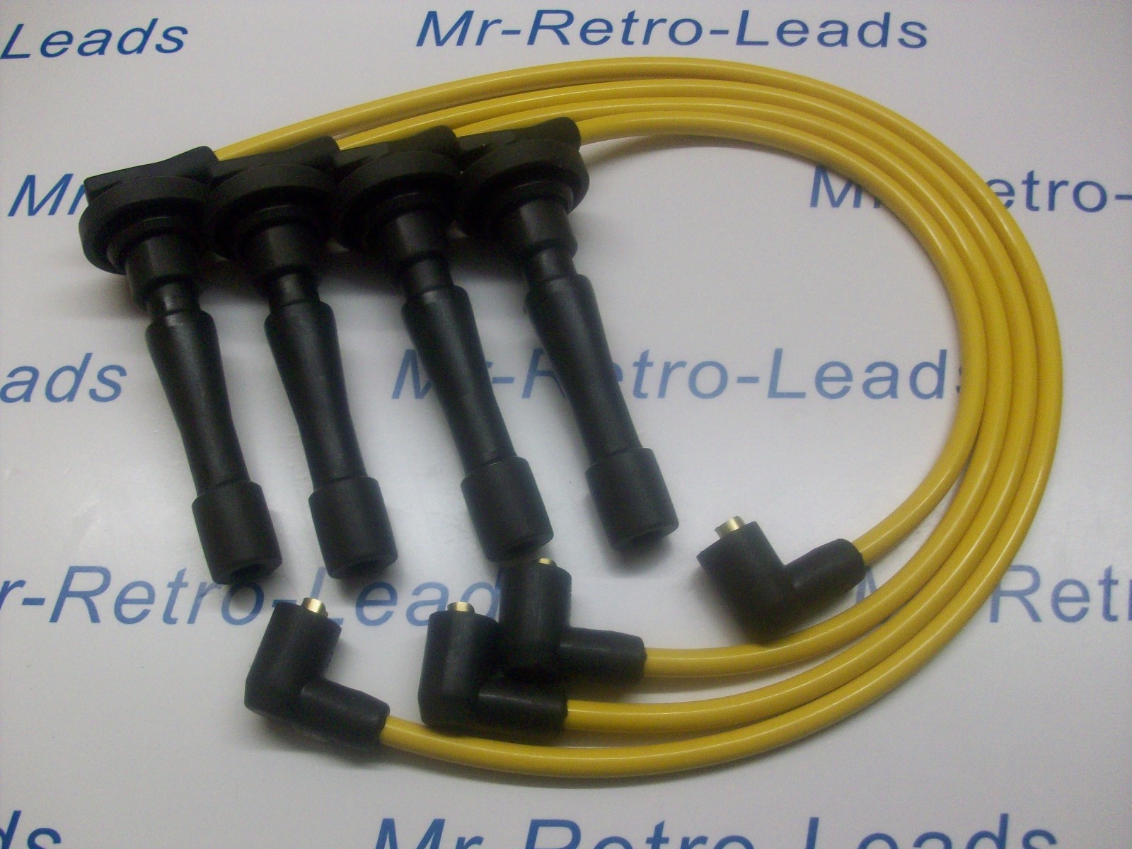 Yellow 8mm Performance Ignition Leads For The Civic B16 B18 Dohc Engines Quality