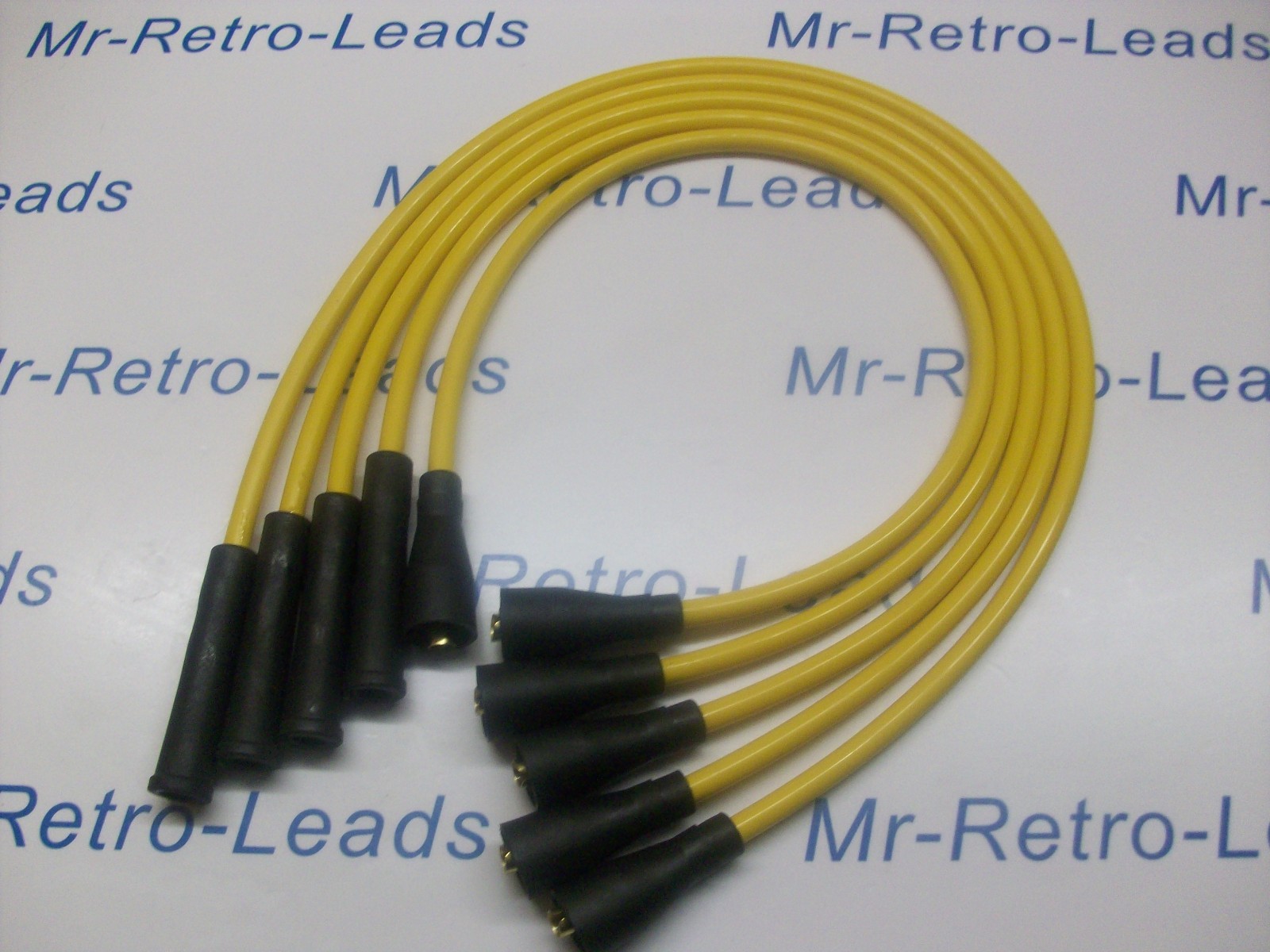 Yellow 8mm Performance Ignition Leads For The Fiesta Mk1 950 1.1 Quality Leads