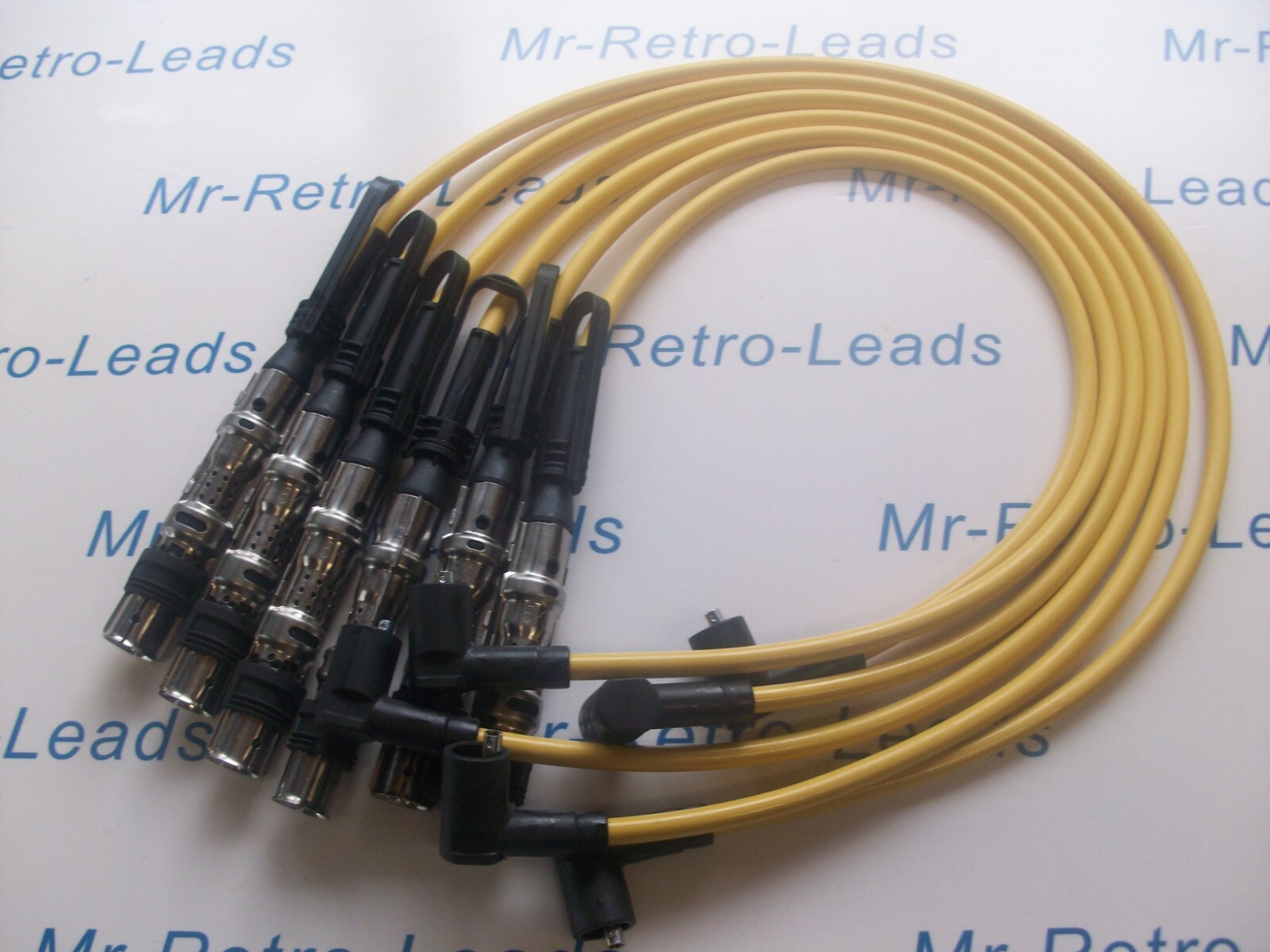 Yellow 8mm Performance Ignition Leads Golf Bora 2.8 24v V6 Ayl Aqp Quality Leads